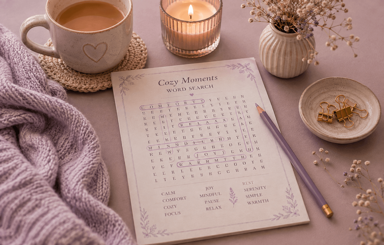 Why Word Searches Are the Perfect Calm Hobby
